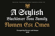 Nomen Est Omen - Blackletter Font, a Blackletter Font by Artistic & Unique (Thumbnail 7 of 15)