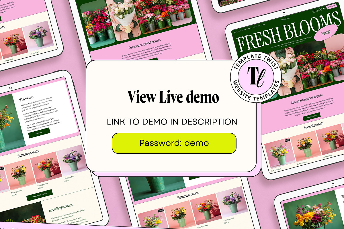 Luxury Florist Squarespace Template, a Squarespace Template by Template Twist Shop (Photo 2 of 10)