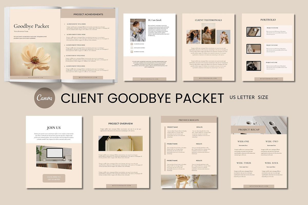 Client Welcome Services Bundle CANVA, a Brochure Template by Deepa Template Studio (Photo 17 of 23)
