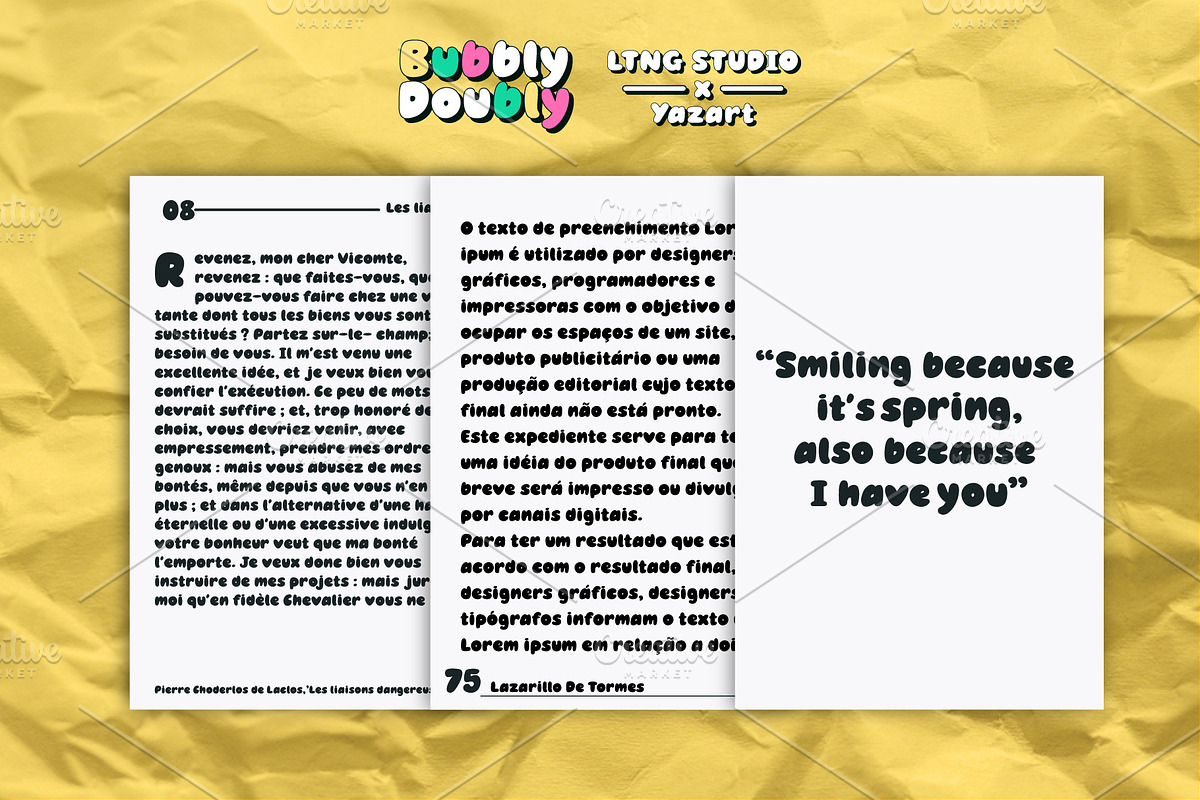 BubblyDoubly Font Family, a Handwritten Font by LTNG STUDIO (Photo 6 of 8)