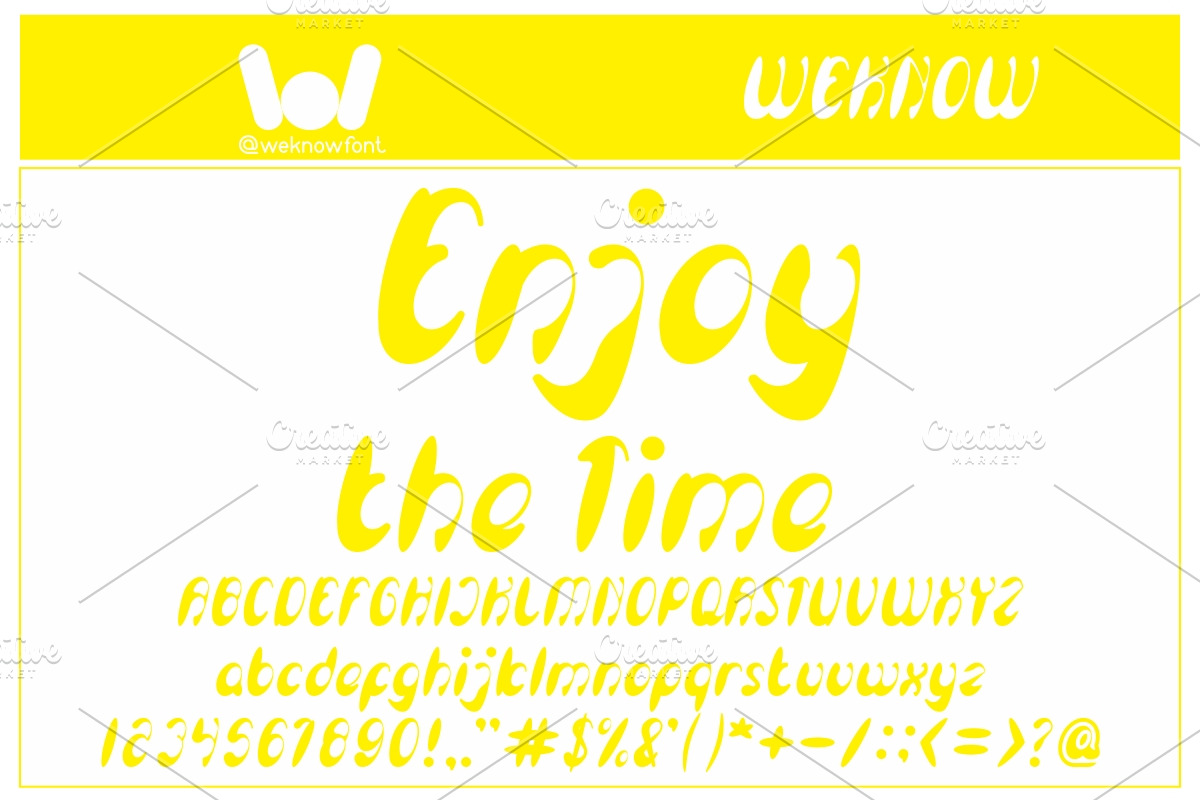 Enjoy the time font, a Font by weknow (Photo 3 of 5)