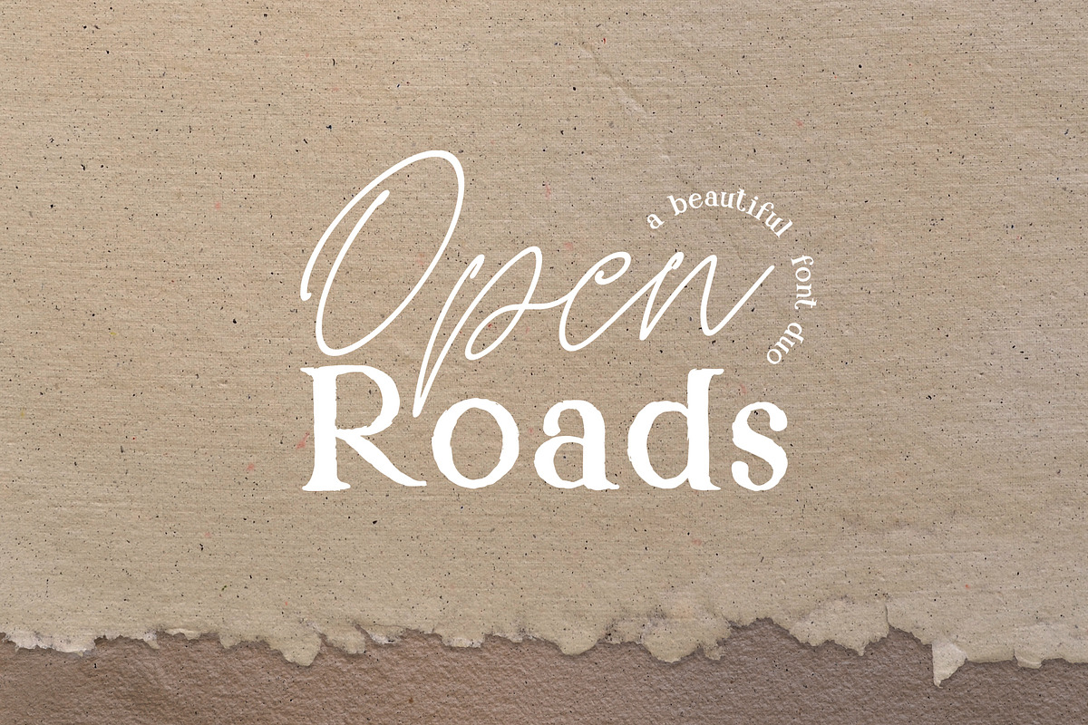 Open Roads Font Duo, a Script Font by CallMeStasia (Photo 1 of 9)