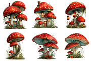 Whimsical Forest Mushroom Clipart, an Illustration by DreamArtGraphic (Thumbnail 2 of 5)
