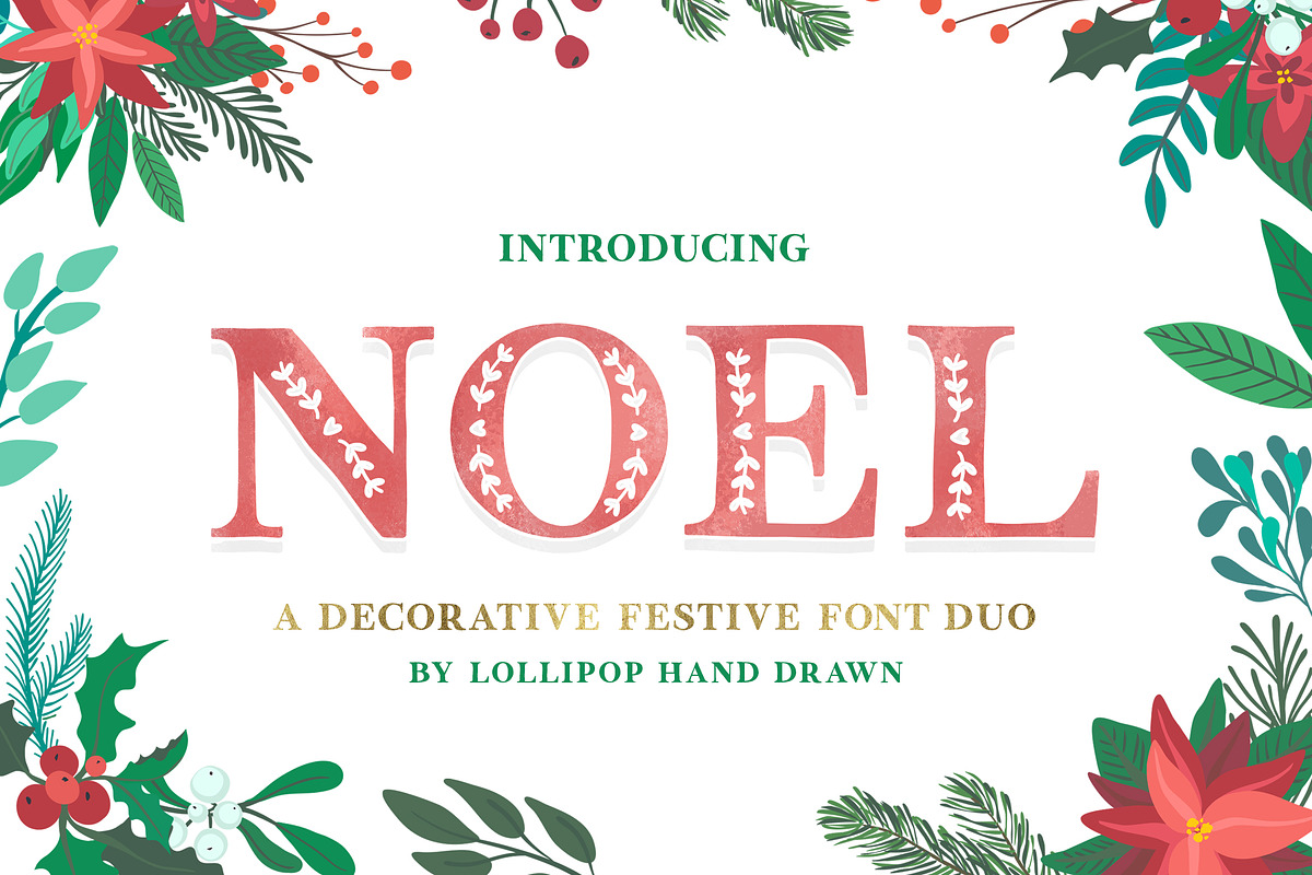 Noel Christmas Font, a Serif Font by Lollipop Hand Drawn (Photo 1 of 7)