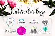 Watercolor Logo Kit + 8 Fonts!, a Branding & Logo Template by BilberryCreates (Thumbnail 7 of 10)