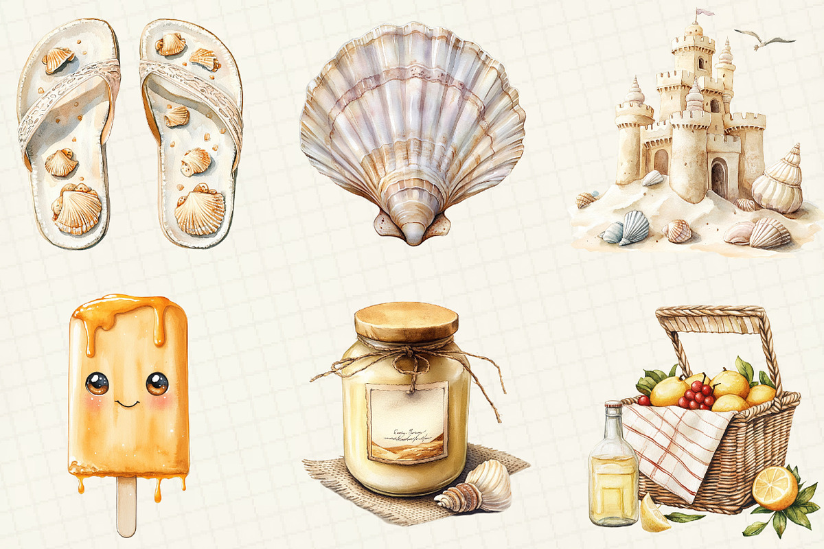 Creamy Summer Sublimation Clipart, an Illustration by OK Design (Photo 4 of 5)