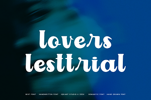 Lovers Lesttrial - Handwritten Font, a Handwritten Font by Iqsiart Studio