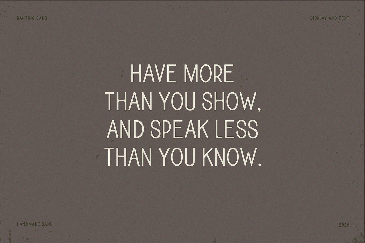 RANTING SANS | HANDMADE, a Sans Serif Font by aquene (Photo 12 of 13)