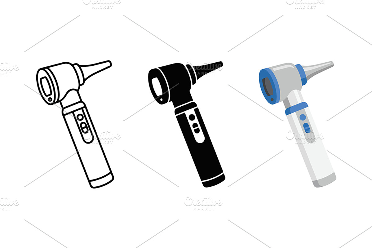 Otoscope Medical Vector Icons, an Object Graphic by Artonix (Photo 2 of 3)