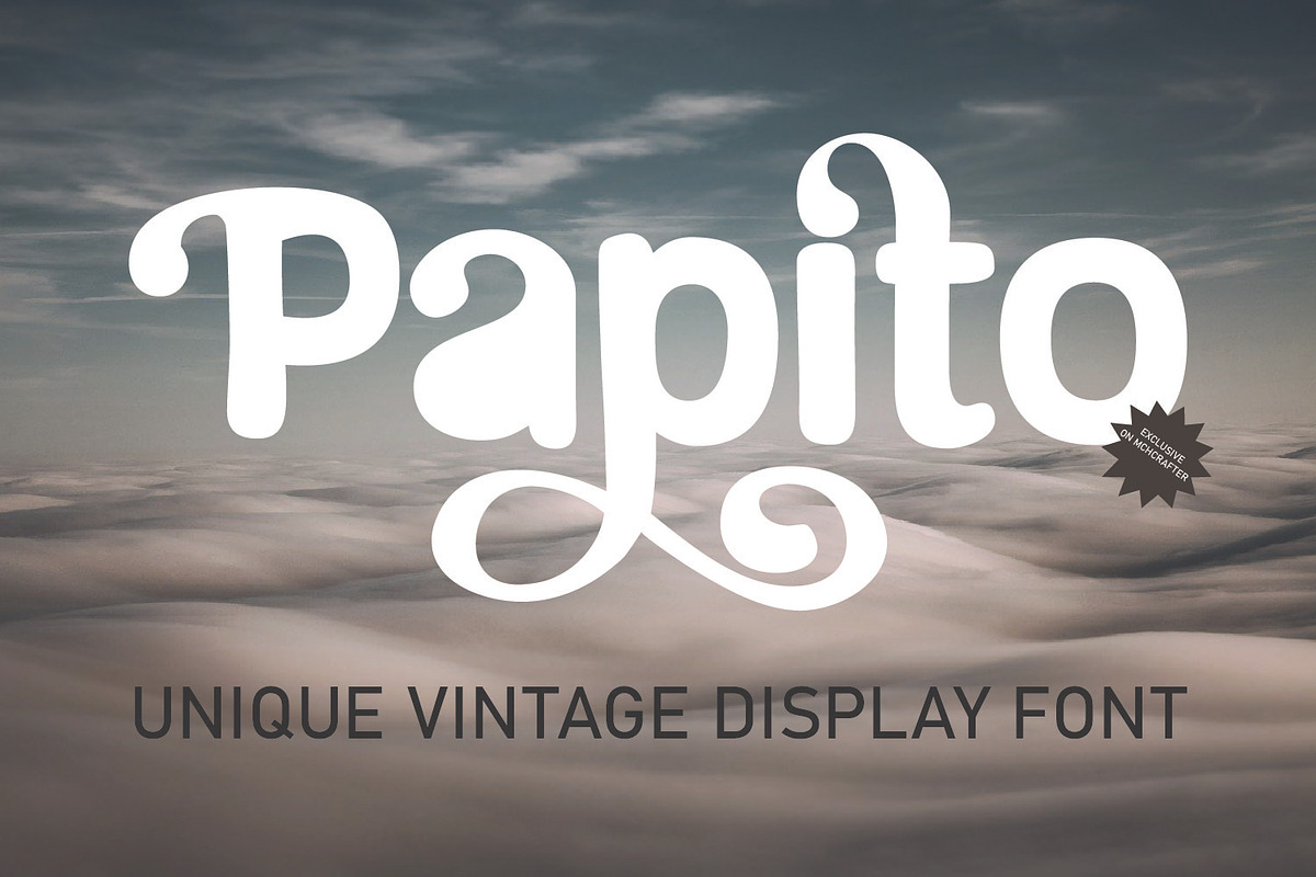 Papito | Retro Serif Display Font, a Serif Font by MchCrafter (Photo 1 of 14)