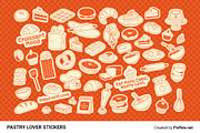 Pastry Lover Stickers, a Solid Icon by Pixflow (Thumbnail 4 of 6)