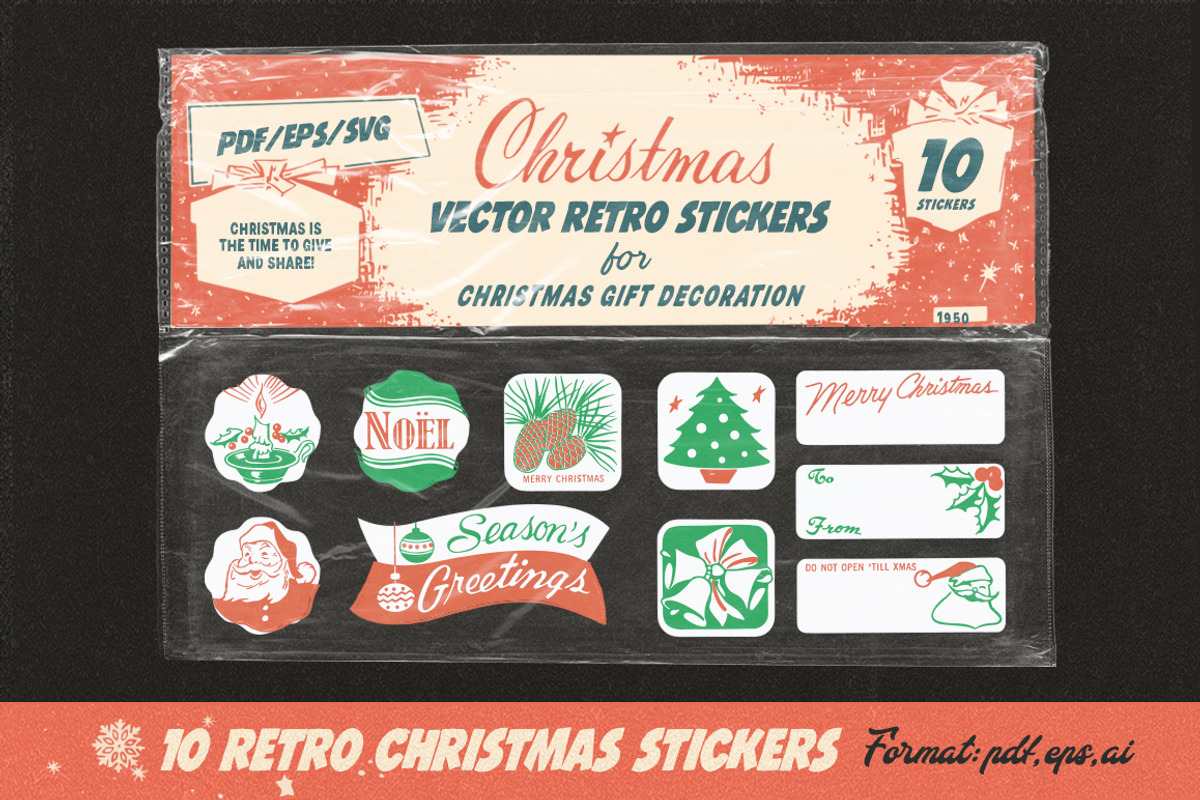 Retro Christmas Design Kit, a Seasonal Illustration by Retro Machine (Photo 8 of 17)