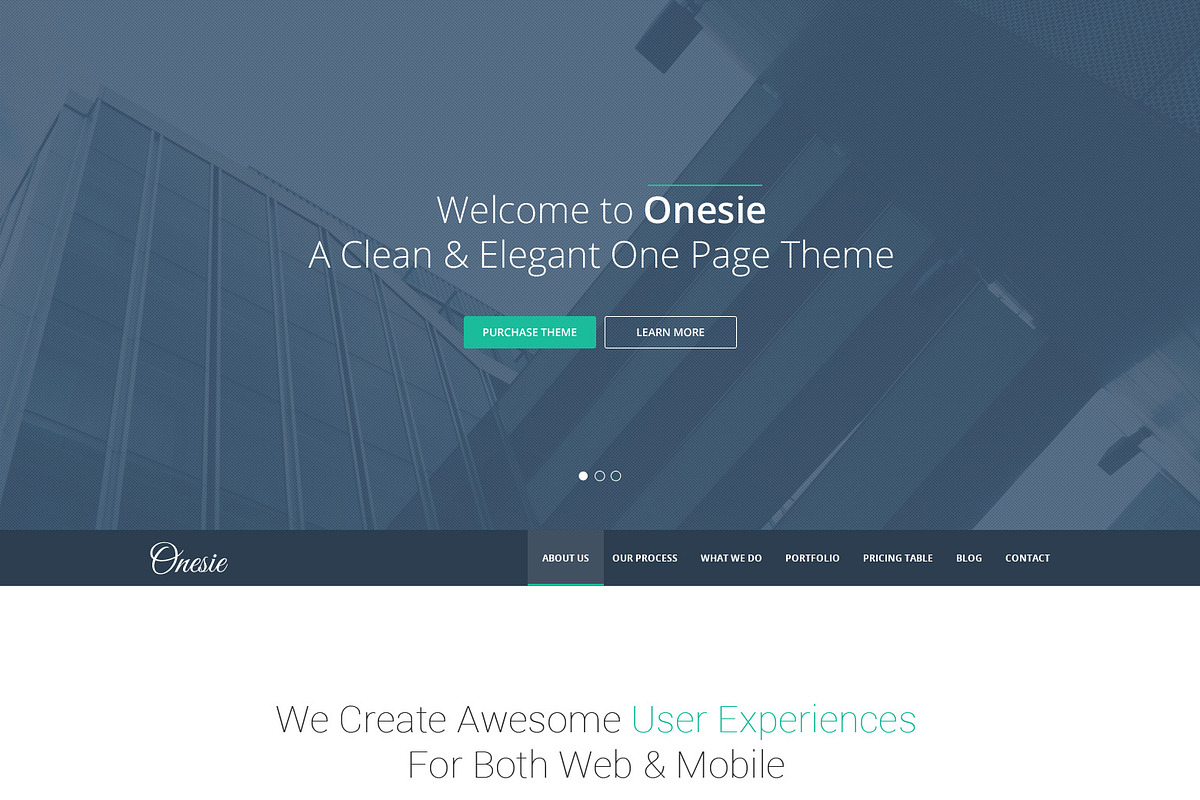 Onesie - One Page PSD Template, a Landing Page Template by Señor Themes (Photo 2 of 5)