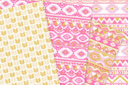 Pink & Gold Boho Seamless Patterns, a Pattern Graphic by Avenie Digital (Thumbnail 4 of 4)