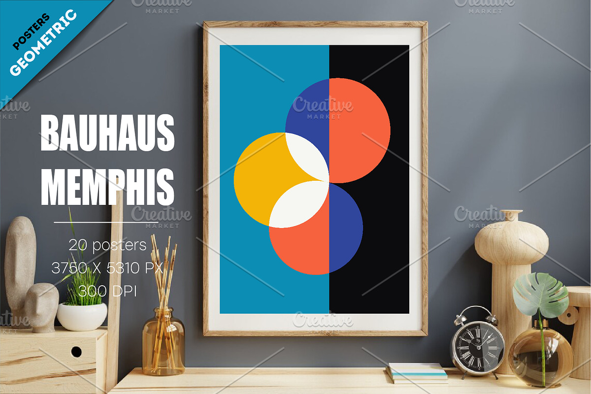 Abstract geometric Bauhaus, Memphis., a Decorative Illustration by KENO Mascots (Photo 2 of 6)