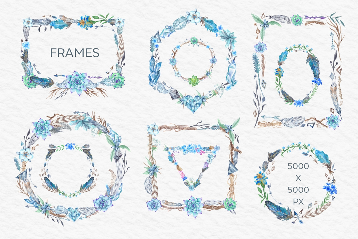 Boho Watercolor Bundle, a Background Graphic by kisikoida (Photo 8 of 15)