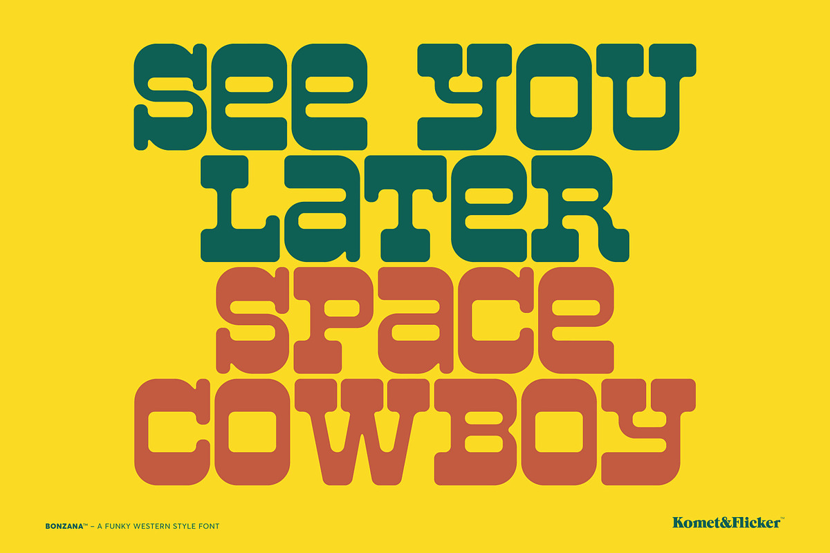 BONZANA - A Funky Western Style Font, a Slab Serif Font by Komet & Flicker (Photo 8 of 12)