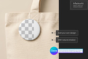 Button Pin Canva Mockup Bundle, a Merchandise Mockup by PrintStarXS (Thumbnail 4 of 7)
