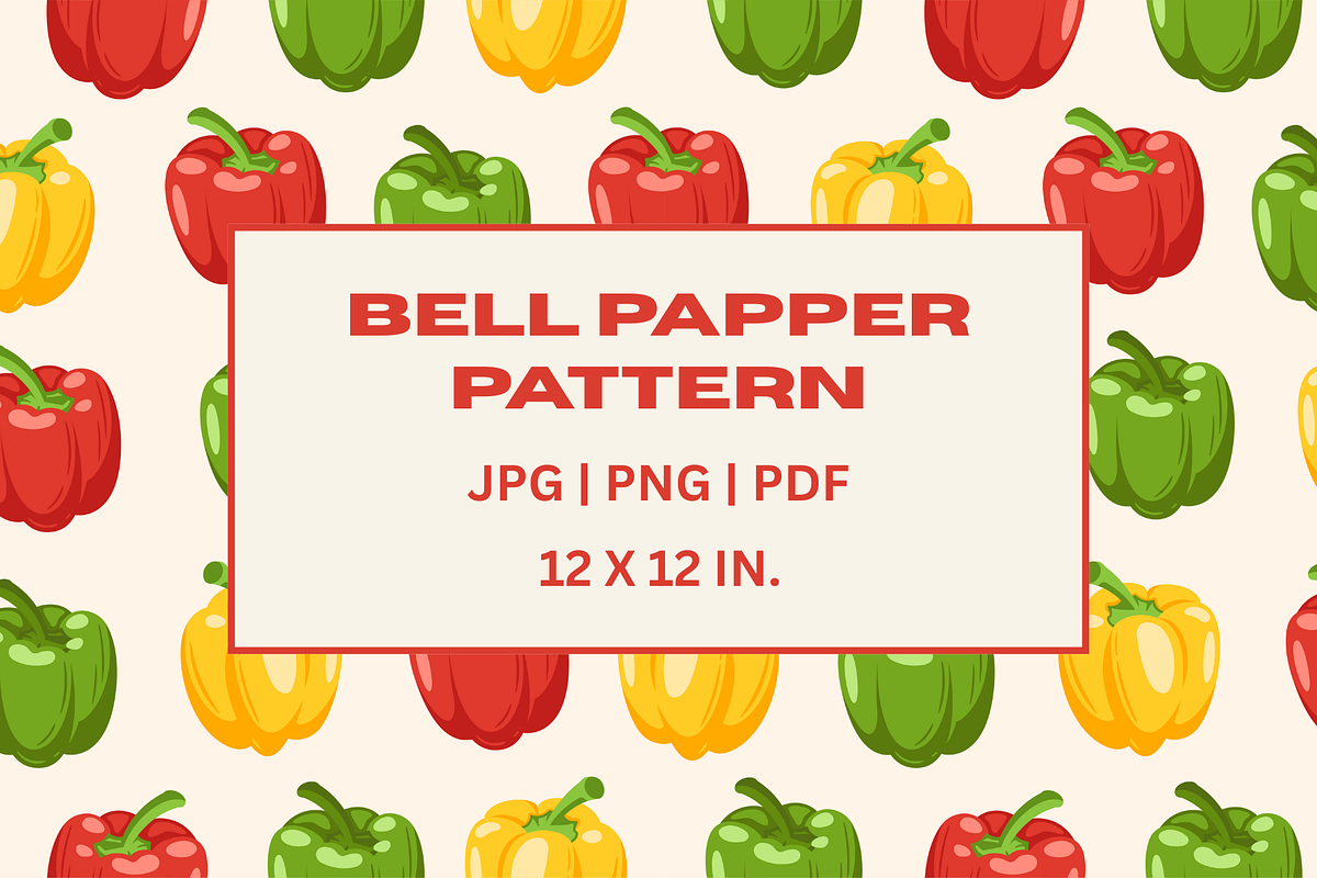 Seamless Bell Pepper Pattern, a Pattern Graphic by EmmaGDesigner (Photo 1 of 5)
