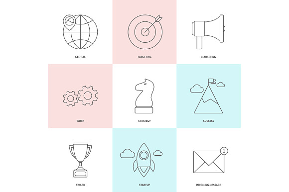 Start Up Outline Icons