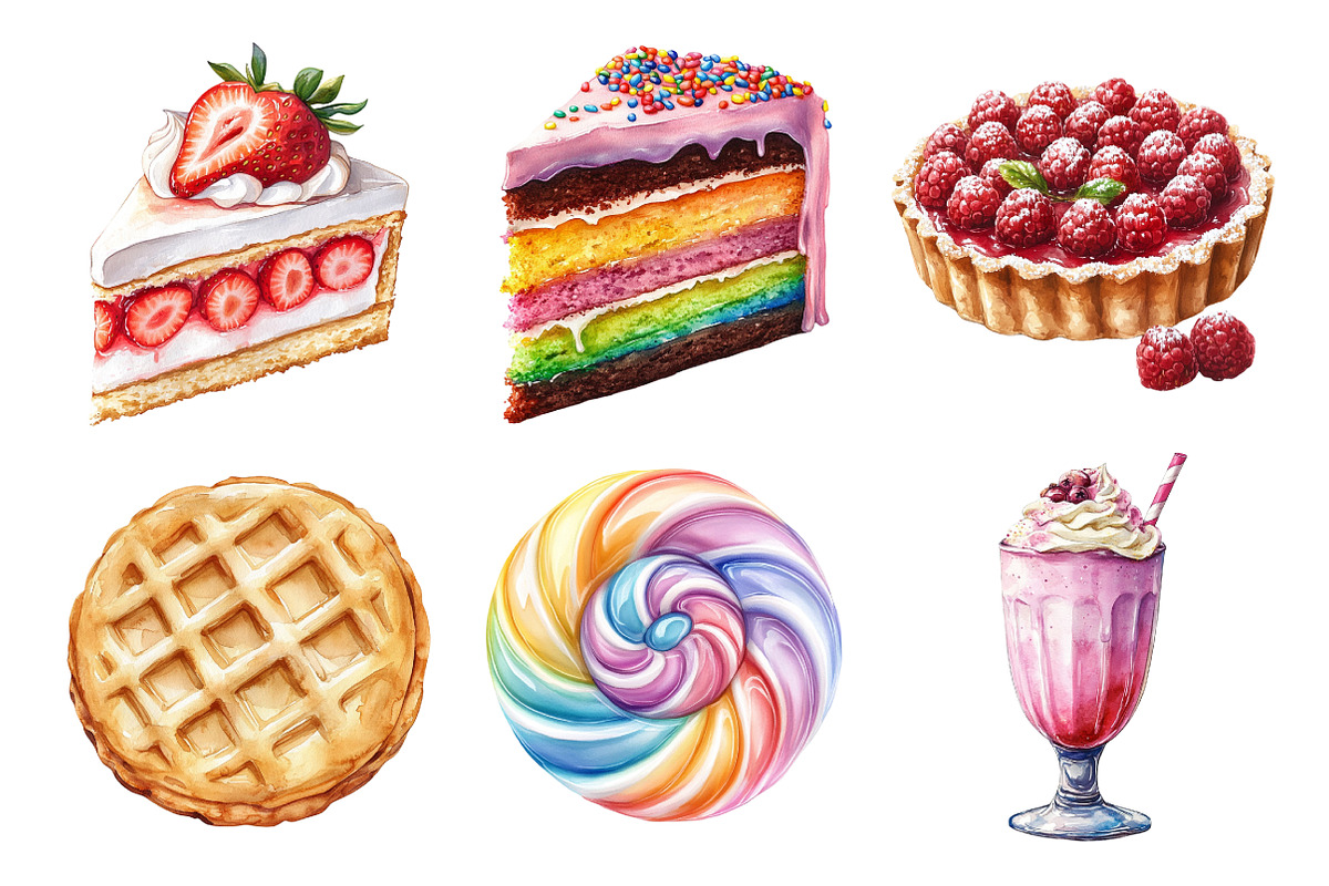 Watercolor Sweets Clipart, an Illustration by Daily.Designs (Photo 4 of 5)