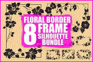 8 Floral Border Frame Bundle, an Illustration by Designs_River