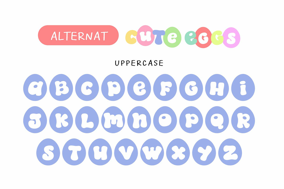 Cute Eggs Font, a Handwritten Font by KengGraphic (Photo 7 of 10)