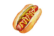 10 Fast Food Watercolor Illustration, a Food Illustration by 1801Prints (Thumbnail 6 of 11)