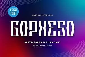 Gopxeso - Digital & Tech Font