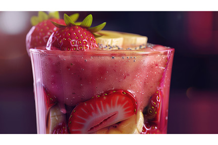 delicious strawberry banana smoothie, a Background Photo by pikepicture