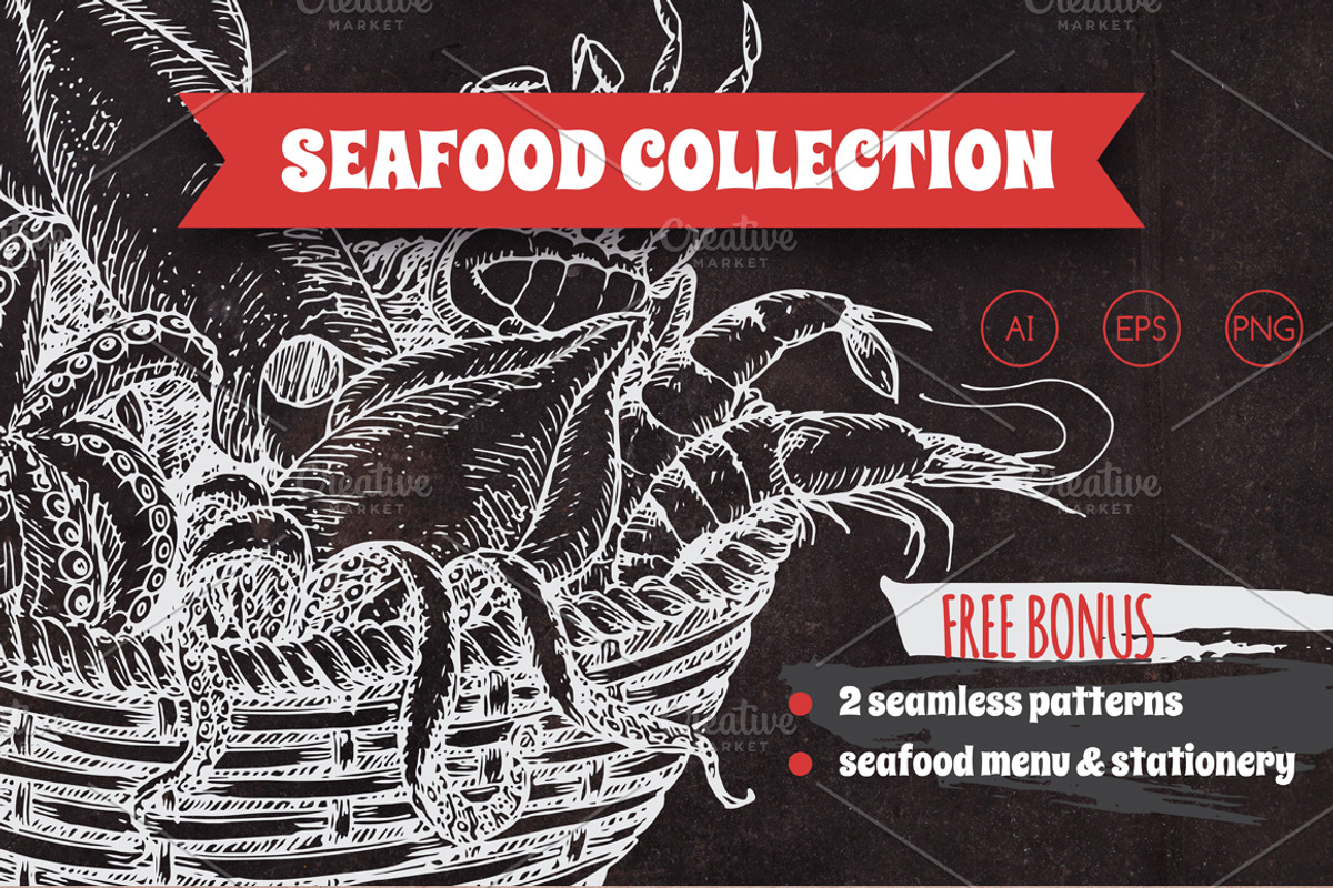 Fish and seafood collection, an Object Graphic by Quetzal Art (Photo 1 of 7)