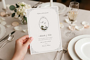 French Heron Monogram Wedding Invite, an Invitation Template by by creative paper (Thumbnail 3 of 4)