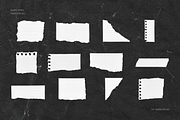 90 White Torn Ripped Paper Pieces, a Texture Graphic by Ksuview (Thumbnail 3 of 10)