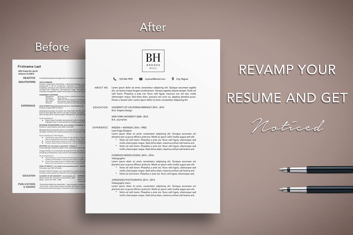 Professional Word Resume CV Template, a Resume Template by The Creative Resume (Photo 7 of 8)