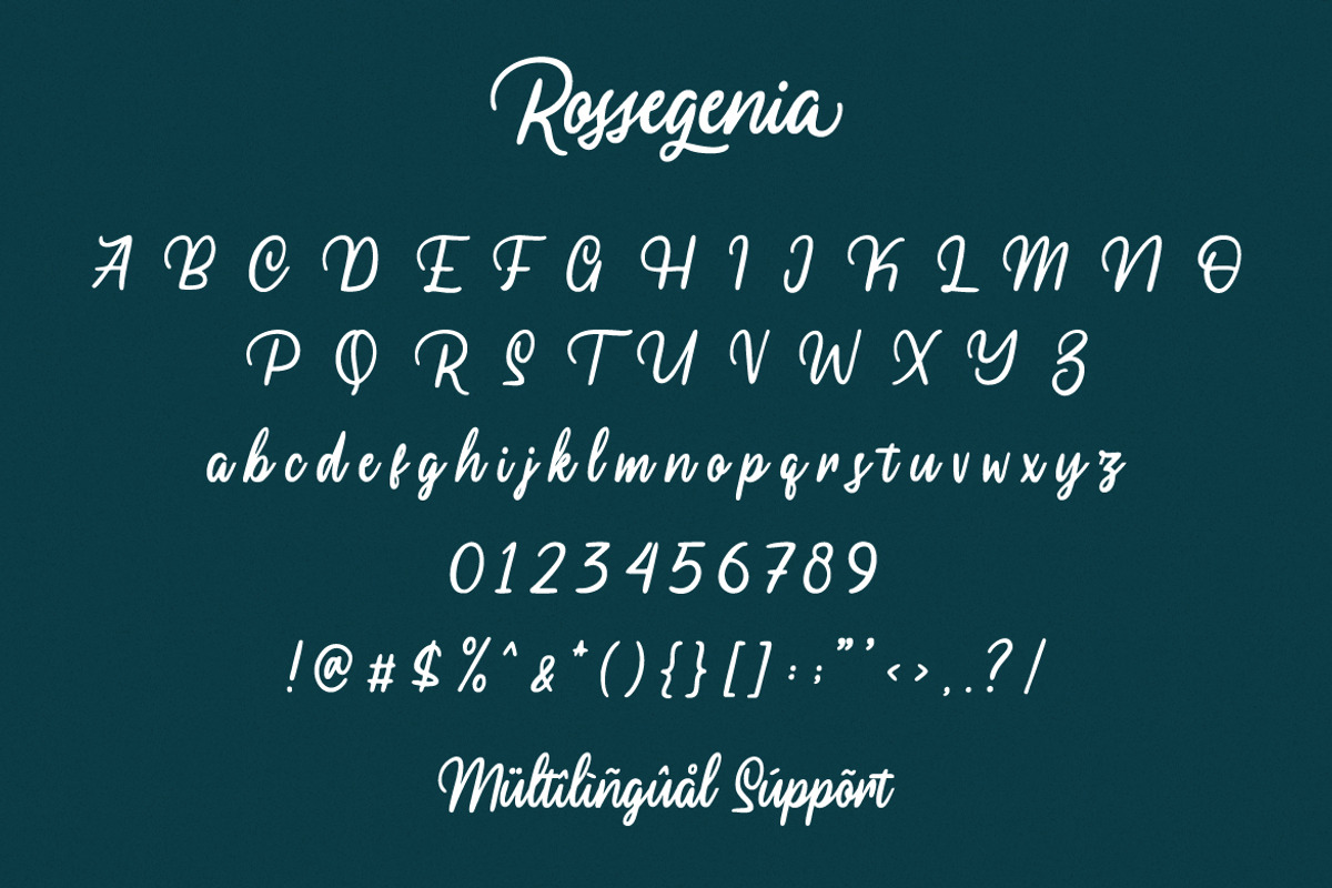 Rossegenia - Cursive Script Font preview 3