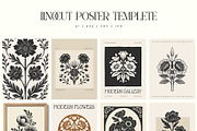 Linocut Flowers #2 | Poster Builder, an Object Graphic by KetteCreate (Thumbnail 10 of 13)