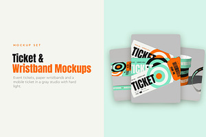 Ticket and Wristband Mockup Pack