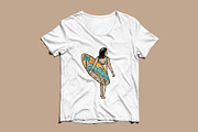 Beautiful woman and surfboard, a Person Illustration by gunaonedesign (Thumbnail 3 of 5)