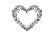 Floral Heart Frame SVG Bundle, an Illustration by Designs_River (Thumbnail 13 of 31)