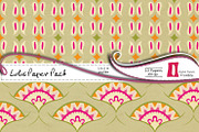 Pink Lotuses Digital Papers, a Pattern Graphic by InkBite Designs (Thumbnail 3 of 4)