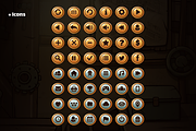 Steampunk GUI for Mobile Game, an Illustration by wowu (Thumbnail 8 of 9)