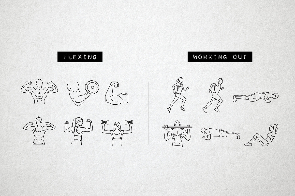 46 Fitness Icons - Exercise, Sports, an Icon by Hatch Design Workshop (Photo 4 of 10)