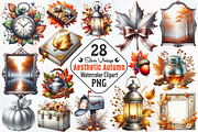Silver Vintage Aesthetic Autumn Png, an Illustration by RobertsArt (Thumbnail 1 of 7)