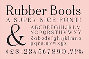 Rubber Boots, a Serif Font by Drew Melton (Thumbnail 1 of 5)