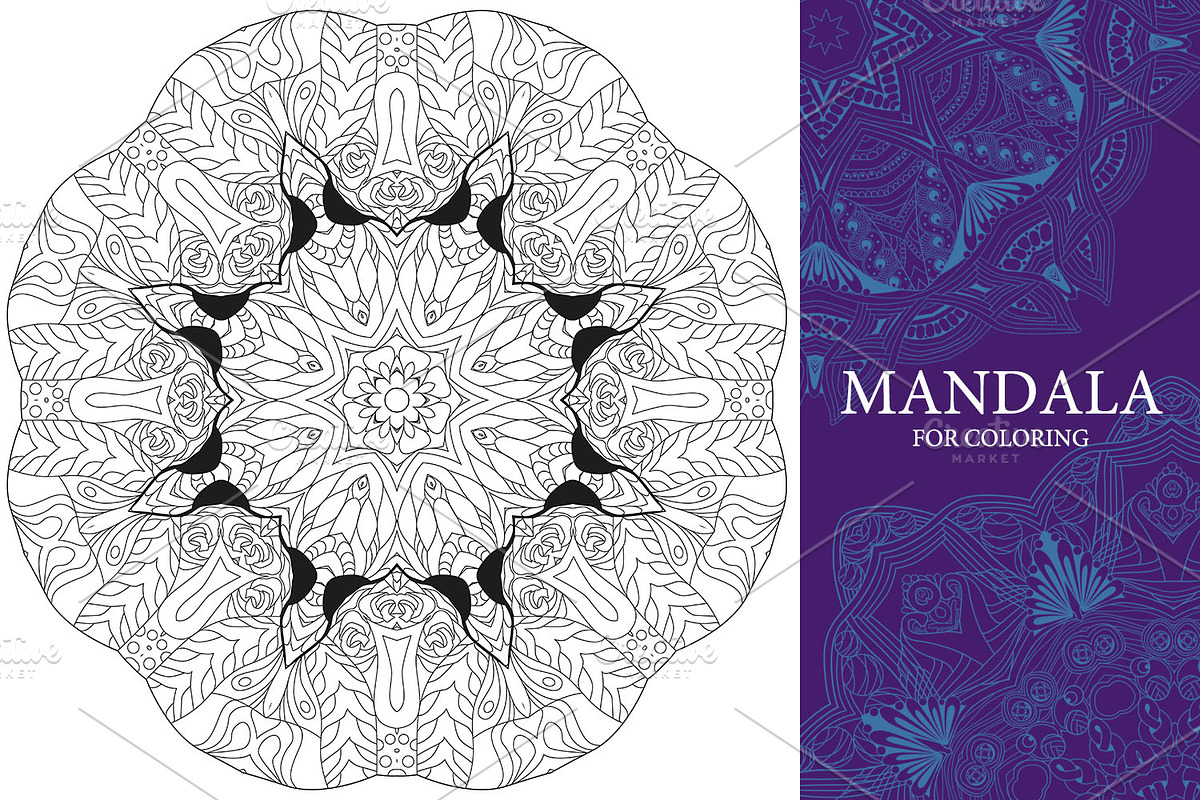 Mandalas for coloring 13, an Object Graphic by Watercolor fantasy (Photo 3 of 9)