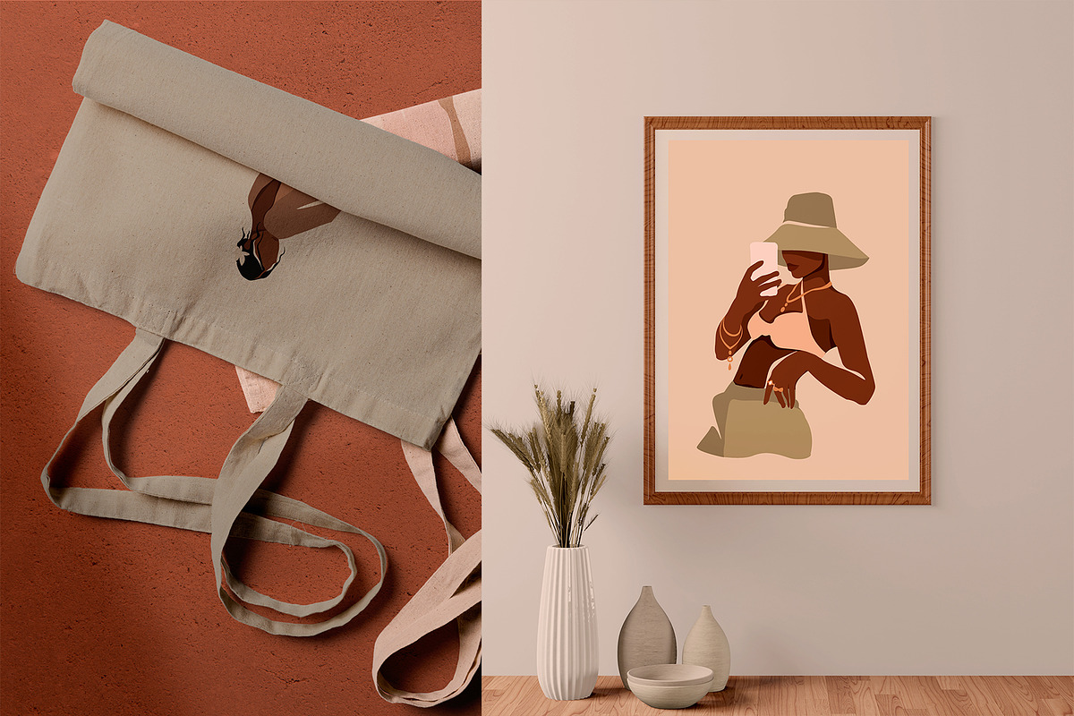 Terracotta Blooms Illustrations, a Decorative Illustration by TiriCo (Photo 6 of 9)