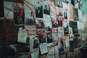 Tracking the clues, detectives board, a Wallpaper Photo by Pavel_design