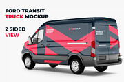 Ford Transit Truck Mockup 2 Views., an Advertising Mockup by SPEED APEX (Thumbnail 1 of 5)