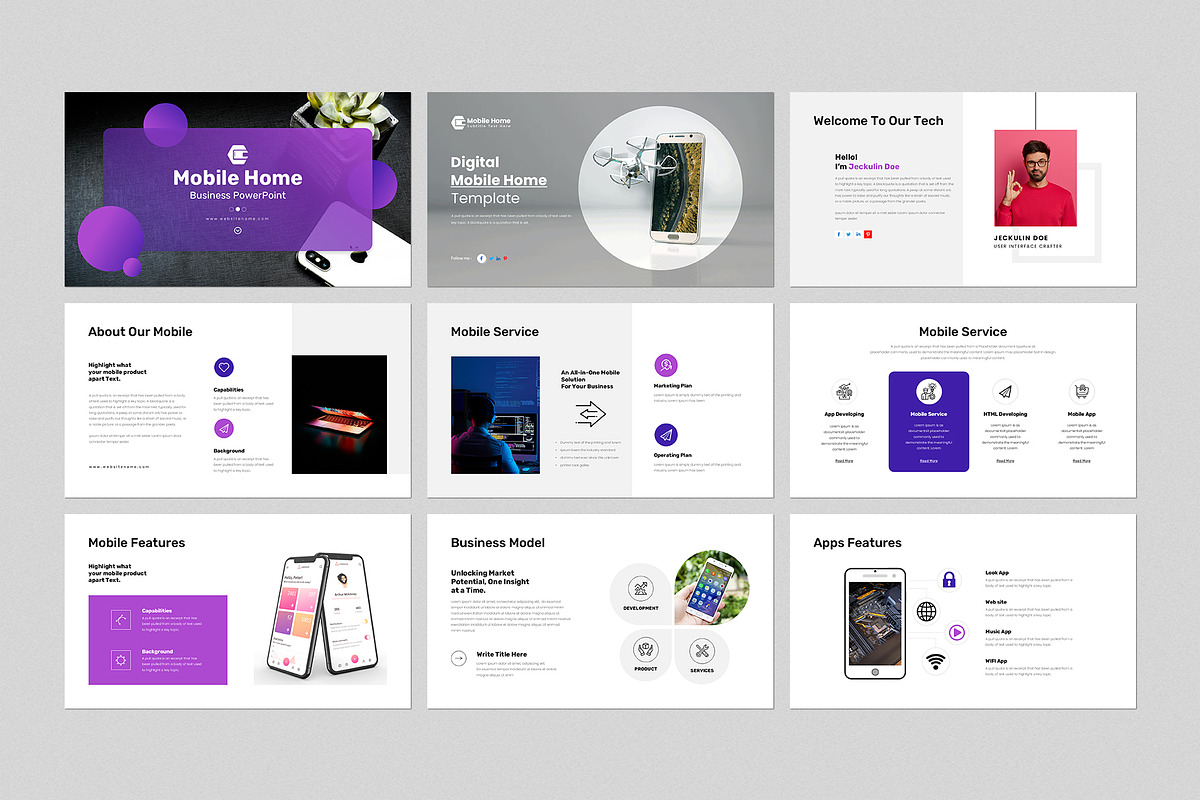 Mobile Presentation Template, a Presentation Template by GenerousArt (Photo 2 of 8)