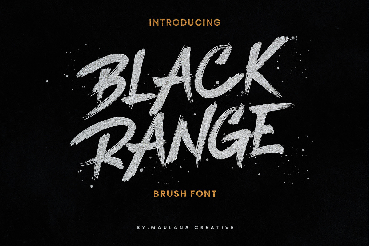 Black Range Brush Font, a Handwritten Font by Maulana Creative (Photo 1 of 10)